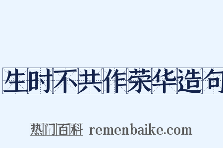 生时不共作荣华造句是什么意思的图片